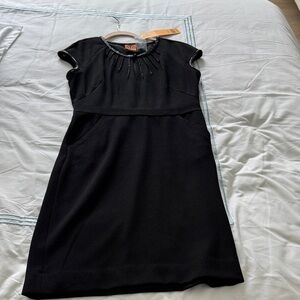 Tory Burch Black Cap-Sleeve Embellished Dress